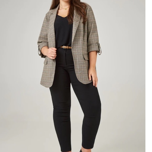 NWT 89 TH & Madison plaid suit, fall and spring jacket rolled cuffs 1X - Picture 1 of 15